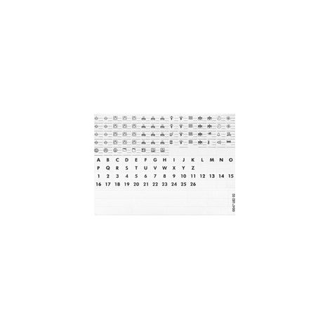 Legrand – Étiquette de repérage adhésive pour imprimante laser – 103 symboles + lettres et chiffres – Polyester blanc – Format 210 x 297 mm