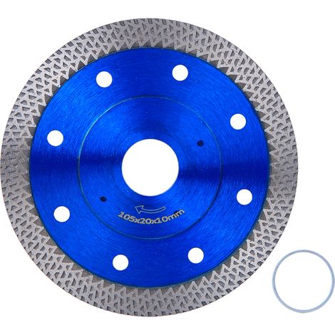 Disque diamanté 105mm pour meuleuse, kit de remplacement pour coupe de marbre et béton, lame circulaire abrasive. (1/5)