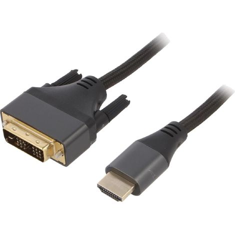 Cable DVI-D male HDMI male 1.8m noir