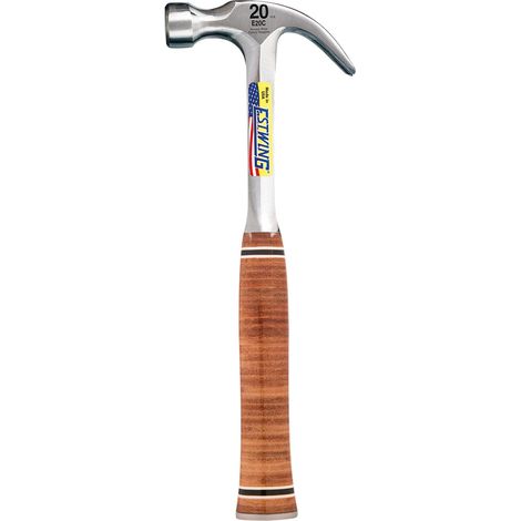 Estwing E20C Curved Claw Hammer with Leather Grip, 20oz/560g