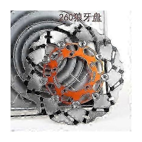 Disques de frein universels uniques 20057mm/22070mm/26060mm pour motos/scooters/motos sportives/vélos, disques de frein usinés CNC pour Yamaha, Honda, Suzuki, KTM (style B 260 orange) (1/5)