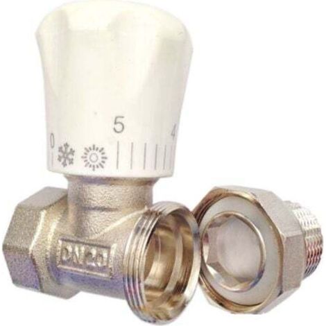 1/2 Inch Brass Thermostatic Radiator Valve, Straight Type, DN15, Automatic Temperature Control Valve for Heating (DN15) (1/3)