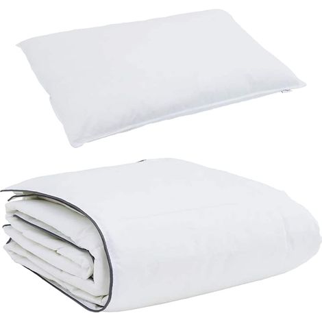 Duvet d'hiver avec oreiller 2 pcs,Couette Blanc Plume de canard CFW55865 (1/5)