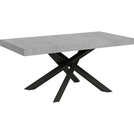 Table Extensible 200/304X90 Cm Volantis Béton Avec Pieds Anthracite (1/5)