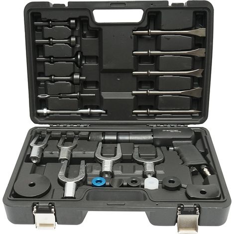 Set martello pneumatico con scalpelli e accessori – 25 pezzi (6–8 bar) Breckner Germany (1/5)