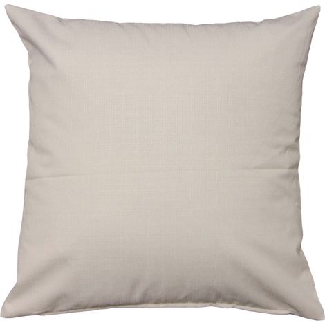 HOMESCAPES Kissenbezug in Leinen-Optik, creme, 45 x 45 cm