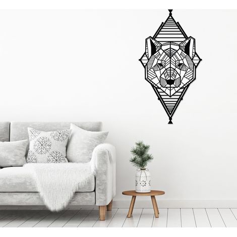 METAL WALL ART NO:48 GEO WILD - Black