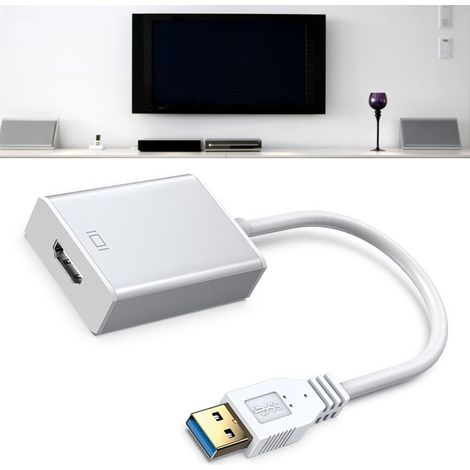 Adaptateur USB-C vers HDMI, 4K Ultra HD, Compatible MacBook et Moniteur, Transfert Rapide, Gris Métallisé (1/5)