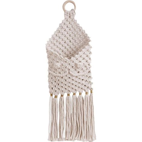 Gewebter Wandteppich aus Makramee, Boho-Wandtasche für Trockenblumen, Boho-Makramee-Wanddekoration (1/5)