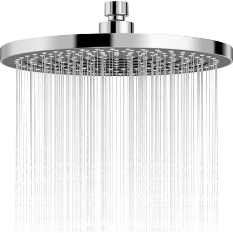 Regendusche 25cm, Wassersparend, Anti-Kalk, Schwarz+Chrome (1/5)