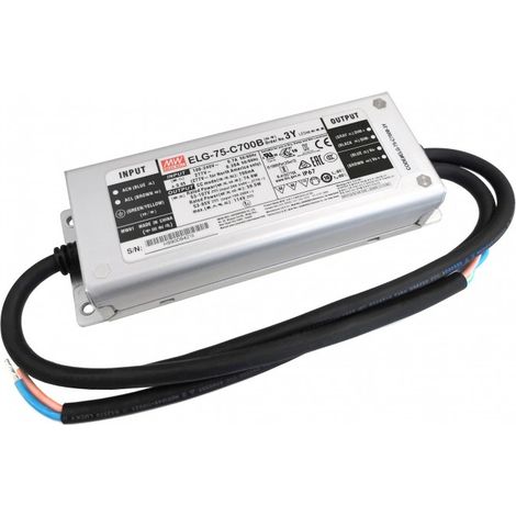Driver / Alimentation Mean Well 75W - IP67 - 1/10V Dimmable - 100-240V AC