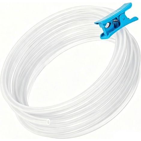4 Mètres Tube PTFE Blanc 4 mm OD x 2,5 mm ID, Ultra et Lisse Tuyau 42.5mm Résistant à la Chaleur, Tube Bleu avec Coupe, Compatible avec A1/Mini/P1P/P1S/X1C, K1/Ender 3 V3 Printers (1/5)