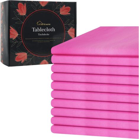 Einweg Tischdecke Dunkelrosa 10 Stück 250x118cm Rechteckig Wasserdicht & Reißfest