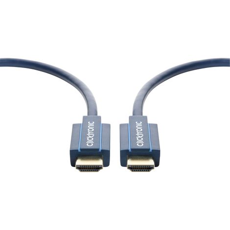 70305 Clicktronic câble High Speed HDMI with Ethernet (5 mètres) - Cordon HDMI 2.0 mâle/mâle à hautes performances compatible 3D, Full HD (1080p) et Ultra HD 4K (2160p) (1/2)