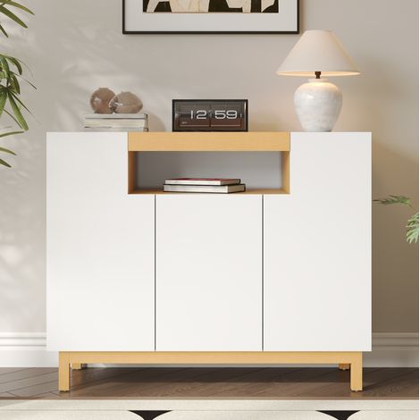 Sideboard,Drei Türen,Geeignet für Wohn- und Esszimmer ,Multifunktionales Aufbewahrungsmöbel. (1/5)