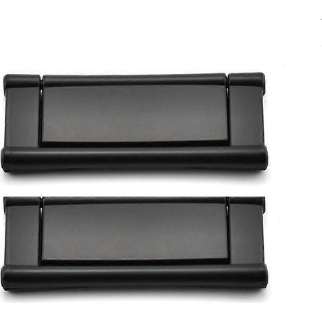 Poignées invisibles de 64 mm pour placards et tiroirs de cuisine - Alliage de zinc - Noir mat - Lot de 2 (1/5)