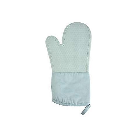 Einteilige, hitzeisolierende Silikonhandschuhe, Ofenhandschuhe, hitzebeständige und rutschfeste Handschuhe mit Verbrennungsschutz, Mikrowellenhandschuhe, blau (1/5)