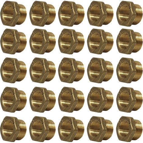 Lot de 25 Mamelons Laiton Réduit Mâle/Femelle 1/2"-3/8" (15/21-12/17) - Arcanaute (1/5)