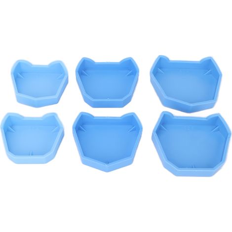 6-teilige Silikonbasis für Zahnmodelle, Ladeform für Gipsmodelle, Blau (1/5)