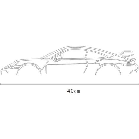 Decoration murale, accessoires de voiture, deco murale en métal, cadeaux pour homme, accessoires porsch, décoration de voiture, porsch 911 décoration de chambre, design porsch (400mm×99mm) (1/2)