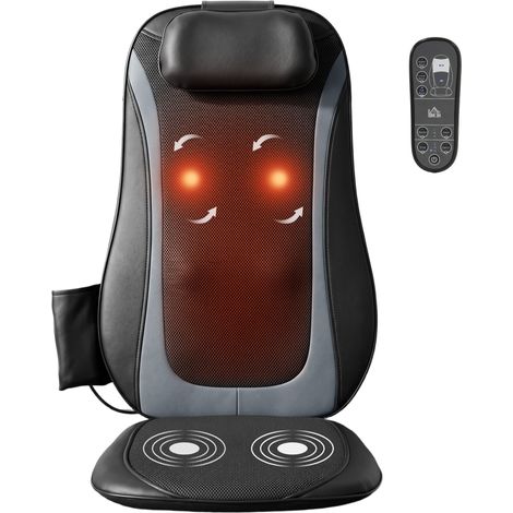 HOMCOM Back Massager with Heat, Deep Tissue Massage Chair for Home Office