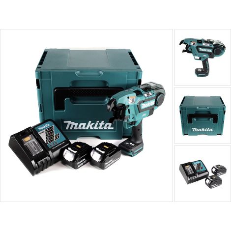 Makita DTR 180 RFJ Akku Bewehrungsverbinder 18V Brushless für 0,8mm Bindedraht im Makpac + 2x 3,0Ah Akku + Ladegerät