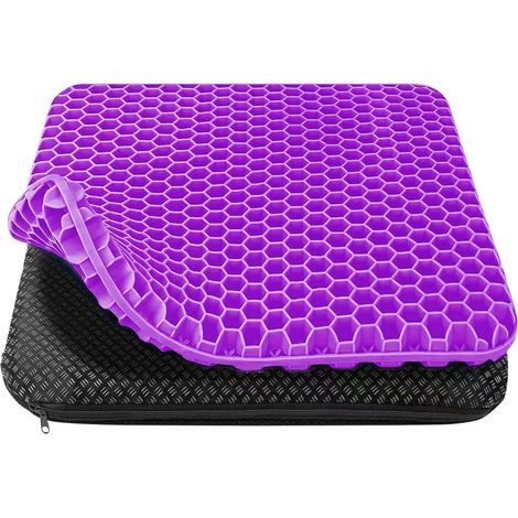Coussin de siège pour chaises de bureau, coussin de siège de jeu antidérapant, coussin de siège auto, coussin de chaise pour ordinateur, coussin de siège en gel pour une assise prolongée, housse lavab (1/5)