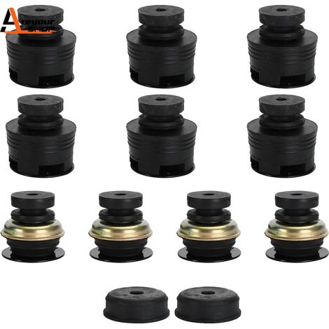 Ensemble de silentblocs de montage de carrosserie, plastique + métal, compatible avec Nissan Patrol GQ Y60, numéro de pièce du fabricant 9551006J00, numéro de pièce interchangeable 9551006J05, kit de (1/5)
