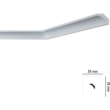 CORNICE DECORATIVA PER SOFFITTO mod. I705 - mm 35 x 35 x 2 mt
