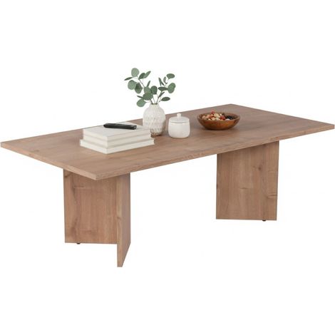 Couchtisch Turate, rechteckig, Platte aus edlem Holz, Farbe Braun, 119x60x40h cm, Eiche Braun