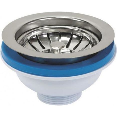Passoire Pour Évier - Panier De Crépine En Acier Inoxydable - Diamètre 115 Mm - Pour Vidange Bassin Et Siphon - 1 Pièce (1/4)