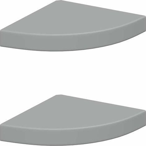 Maison Exclusive - Eck-Schweberegale 2 Stk. Grau 25x25x3,8 cm MDF