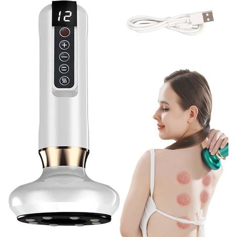 (Weiß) Anti-Cellulite-Massagegerät - Serenya - Elektrisch - Heizfunktion - 3-in-1-Design - Kabellos (1/5)