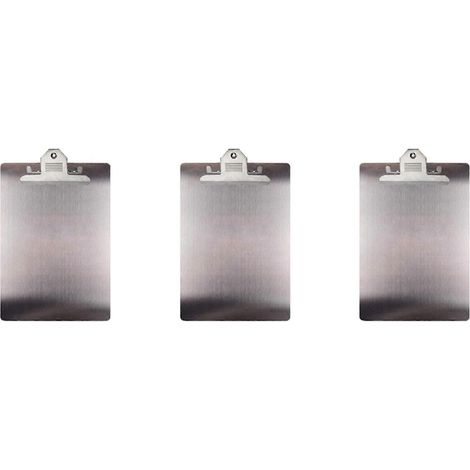 Porte-documents à 3 volets en métal, format A4, en acier inoxydable, avec organiseur et porte-menus. Convient pour la chambre, l'école et l'enseignement. (1/5)