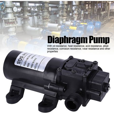 Pompe à membrane à reflux automatique 12V DC 80W mini auto-amorçante sortie d'eau 1/2 pouce à droite (1/5)