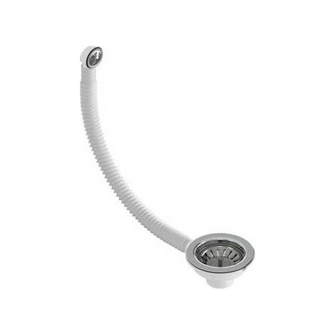 BONDE AVEC PANIER HOOK FLEX C/TP POUR ÉVIER DE CUISINE Dimensions : 1"1/2 x 110 trop plein rectangulaire