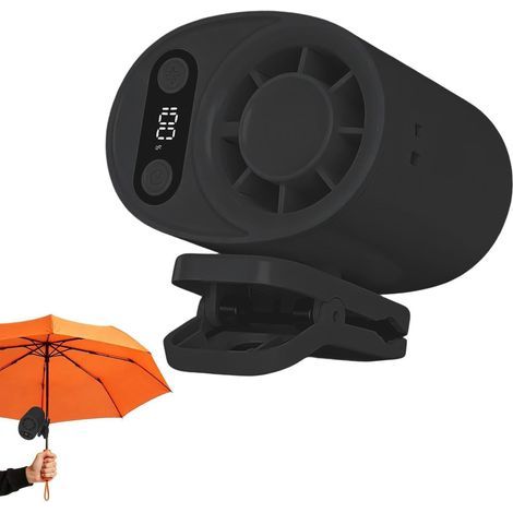 Clip-Ventilator mit Digitalanzeige, 100 Geschwindigkeitsstufen und USB-Aufladung. Tragbarer Reiseventilator für Taschen, Gürtel, Hemden, Tische – für drinnen und draußen, zu Hause, im Büro, in der Sch