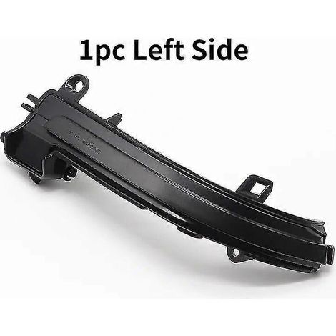 Für BMW 1er, 2er, 3er, 4er, X1, M-Serie F20, F30, F34, F36, E84, F87, i3: Dynamische schwarze LED-Blinkerleuchte mit sequenzieller Rückspiegelbeleuchtung – 1 Stück, linke Seite