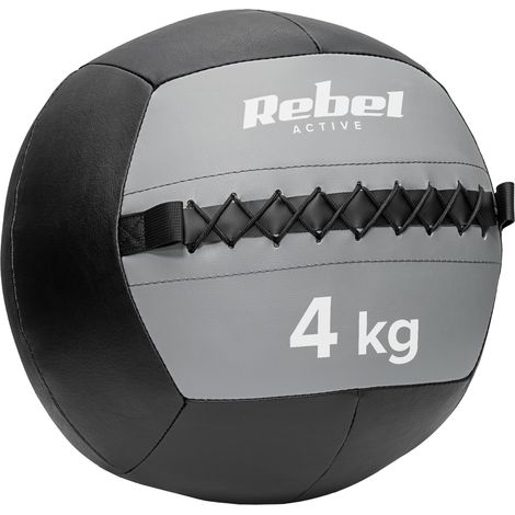 Palla medica per esercizi di riabilitazione Rebel Leather da 4 kg (1/5)