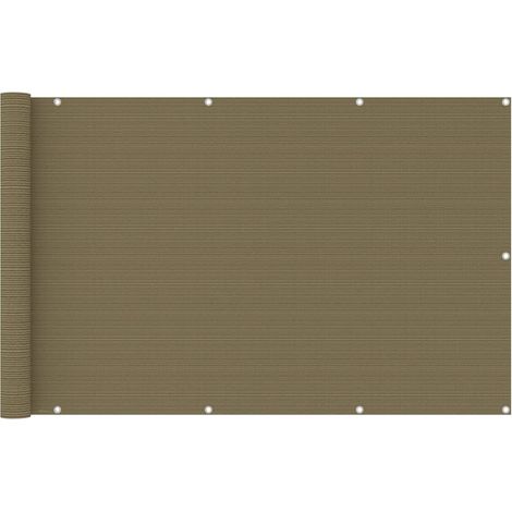 Écran de balcon brise pare vue protection confidentialité 120 x 400 cm PEHD taupe