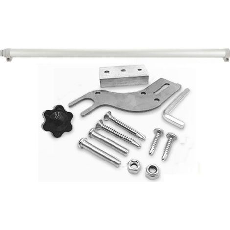 Ferme-porte automatique robuste pour portes coulissantes avec amortisseur, compatible avec portes coulissantes en alliage d'aluminium et portes vitrées. (1/5)