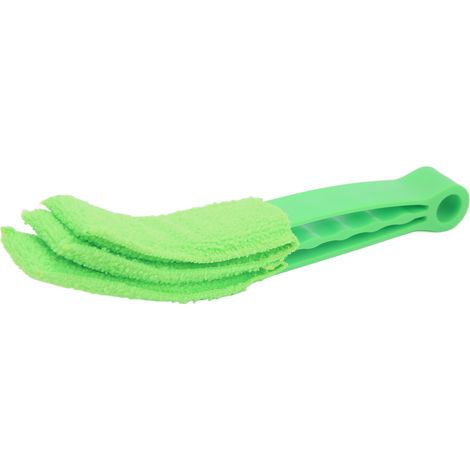 Chiffon de nettoyage multi-usages en microfibre pour grilles d'aération de voiture, outil de nettoyage pour vitres, rideaux, protection de fenêtre, vert (1/5)