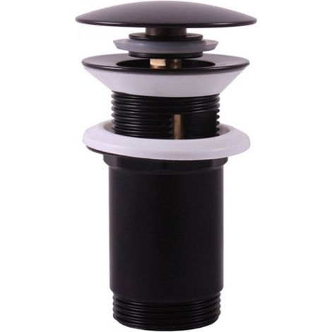 Bonde Pop-up pour lavabo et évier en laiton noir mat 6,5 cm (1/2)