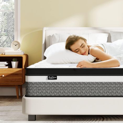 Hybrid Mattress 140 x 200 cm – Thickness 31 cm, Pocket Springs, Memory Foam Mattress, Breathable (1/5)