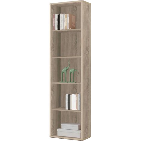Estantería Librería Estrecha Scaled Color Roble Cambrian 197x52x33 cm (1/5)