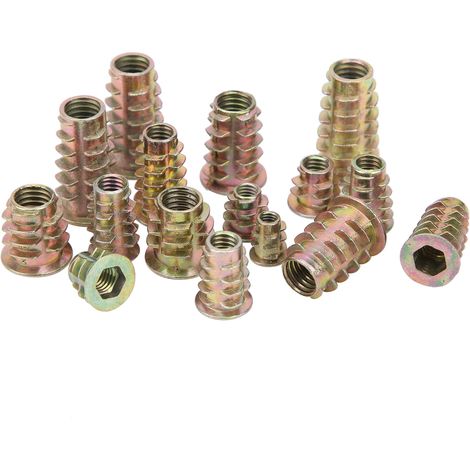 149 écrous hexagonaux à tête d'entraînement en fer galvanisé, accessoires de fixation pour meubles en bois (1/5)