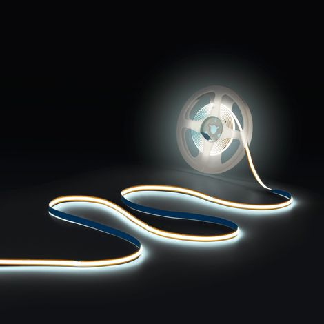 Einfarbiger COB LED-Streifen - 24V DC - FREE CUT - 11W/m - 8mm - (1/5)