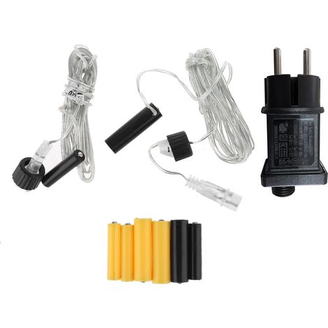 Adaptateur secteur pour piles AA+AAA (prise européenne) remplaçant les piles AA/AAA 1,5 V pour sapin de Noël électrique à LED