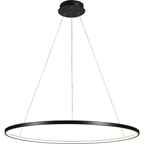 selma pendente 36w led 3cct 1100lm d.80cm nero (1/2)