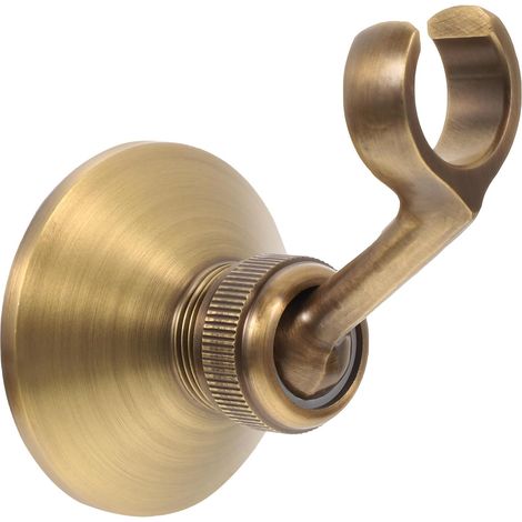 Support de pommeau de douche en cuivre doré avec design rotatif pour étagère de douche murale de salle de bain (1/5)